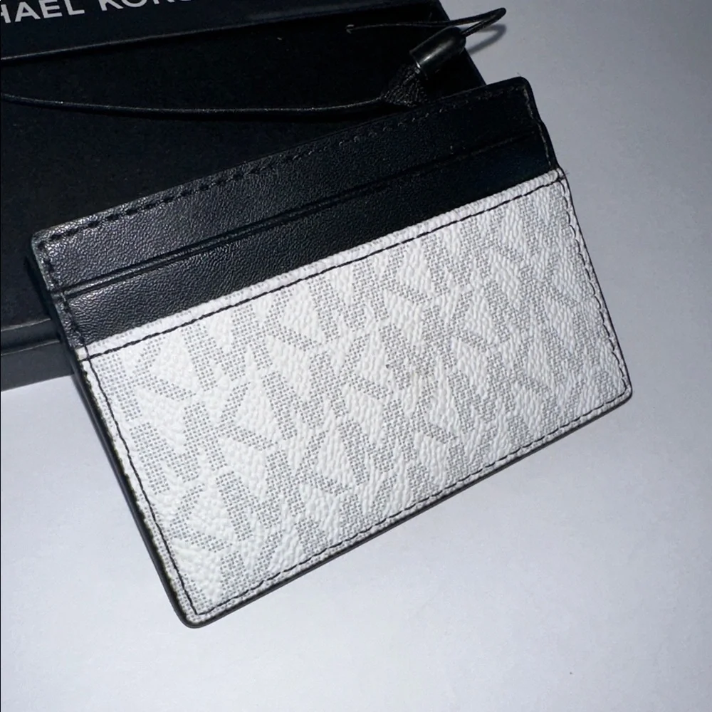 Michael Kors Black and White Card Holder